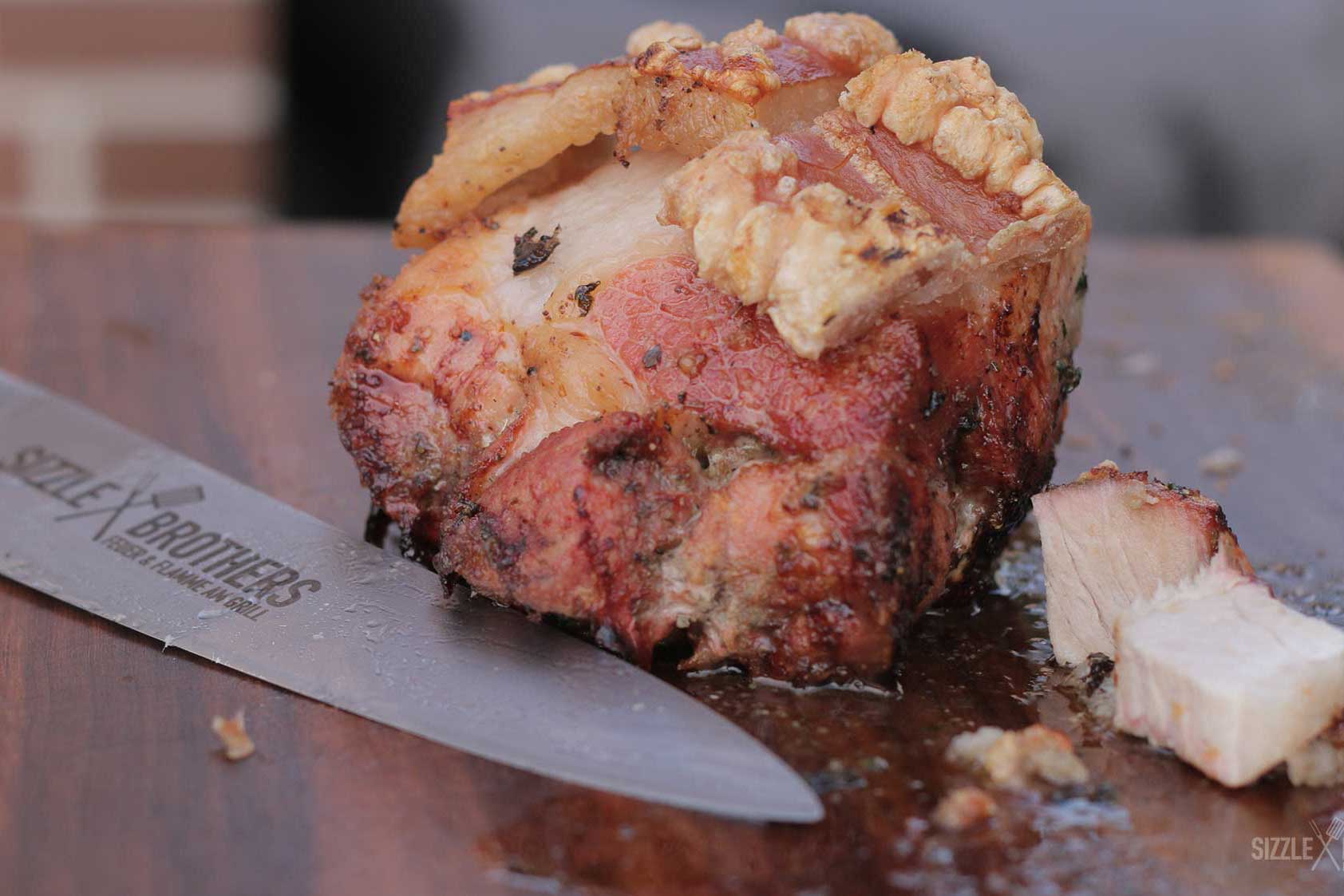 Krustenbraten mit Bärlauch Pesto