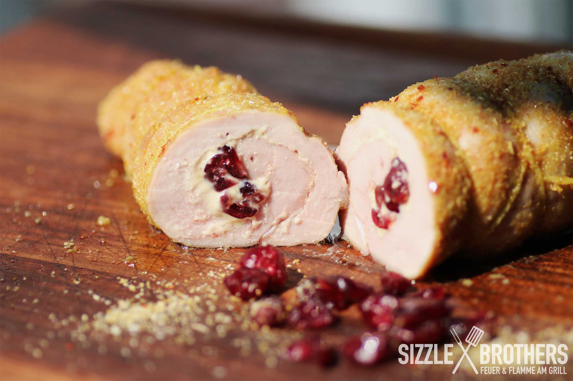 Gefülltes Schweinefilet vom Grill