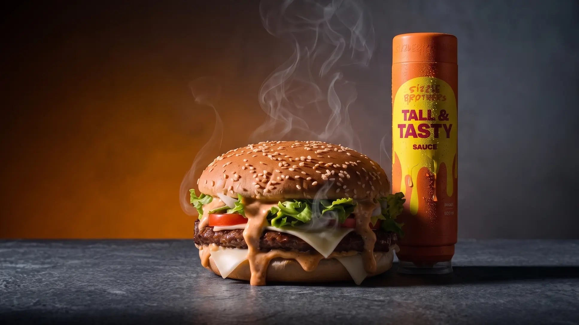 BUrger mit Bacon und Tall & Tasty Sauce