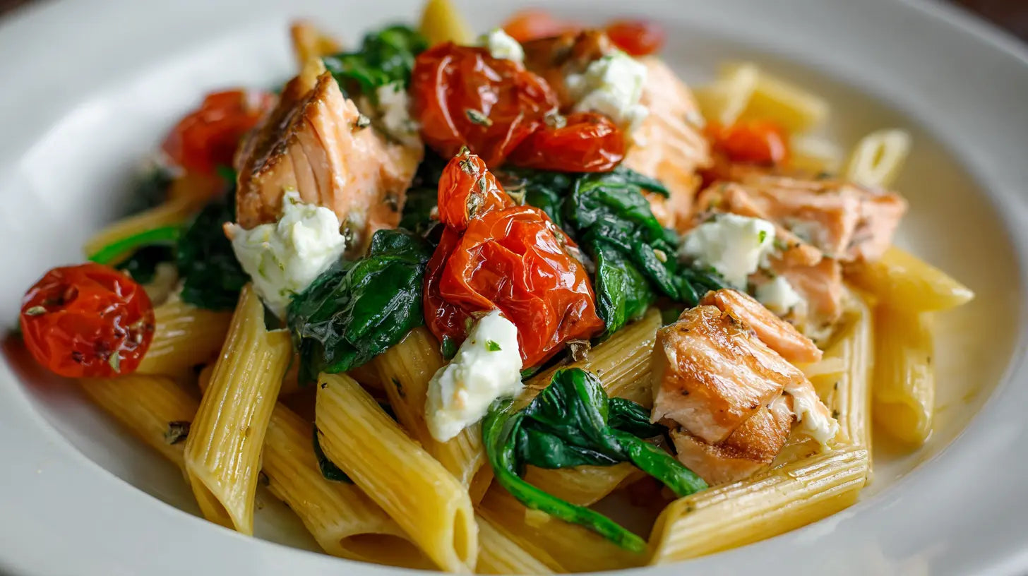 One-Pot Trüffel Pasta mit Lachs