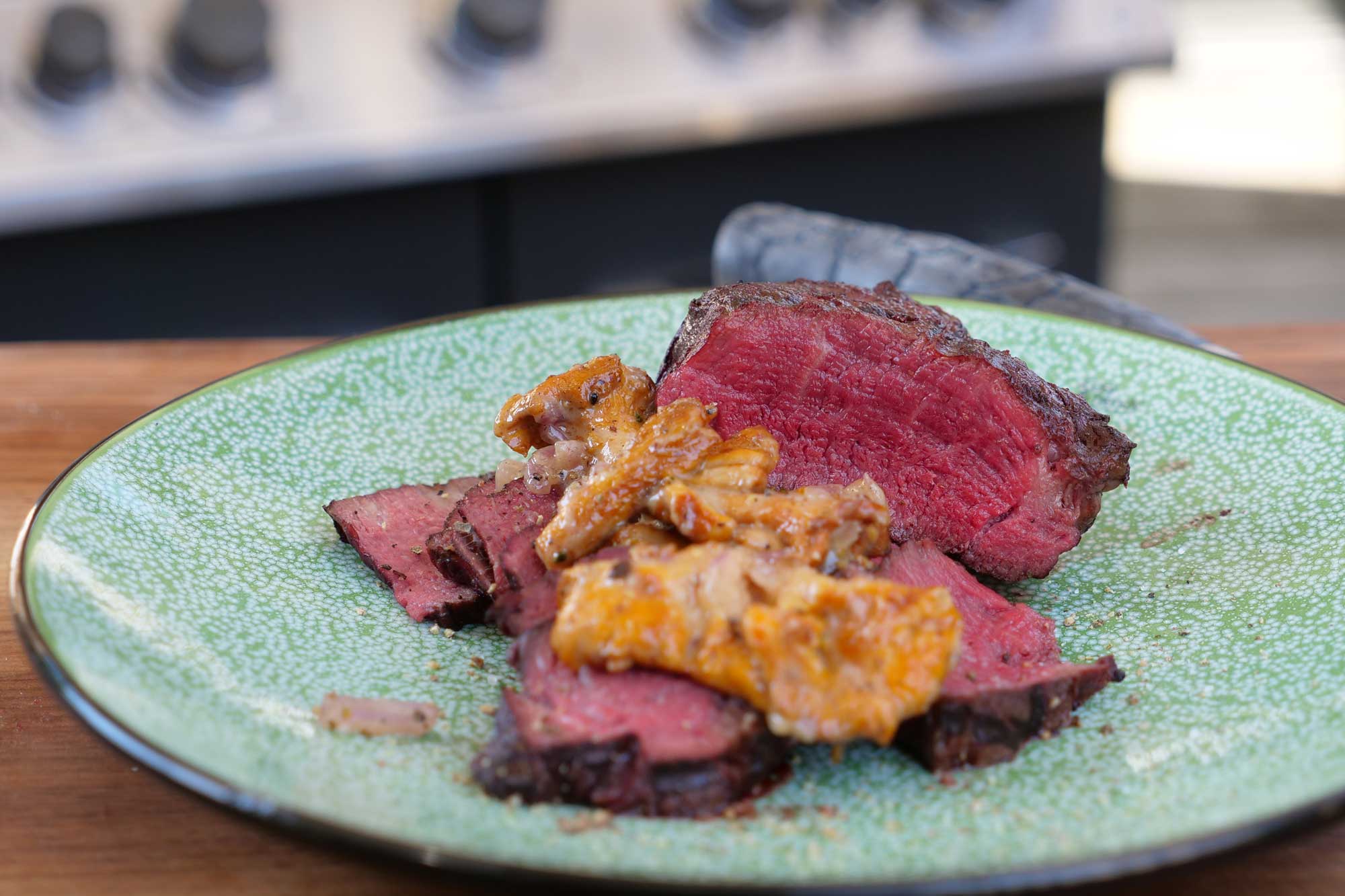 Chateaubriand vom Grill mit Pfifferlingen