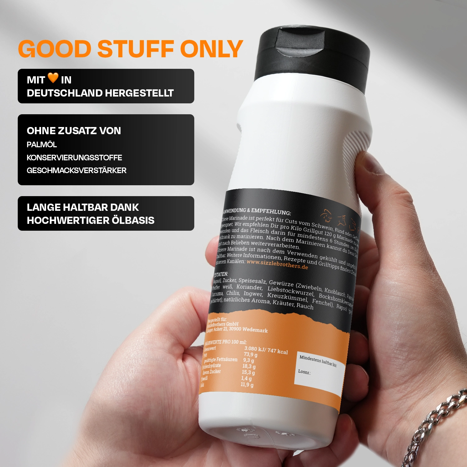 SweetBacon Marinade 500 ml SizzleBrothers Zutaten