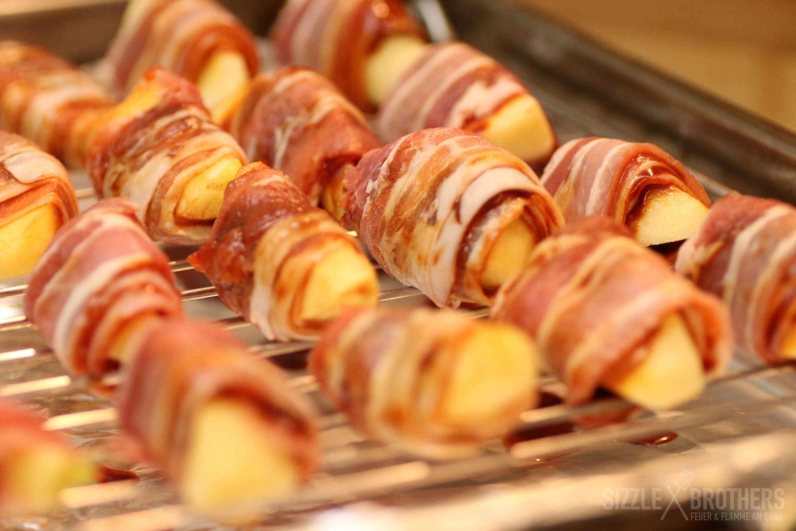 Die Bonbons auf die Grillschale