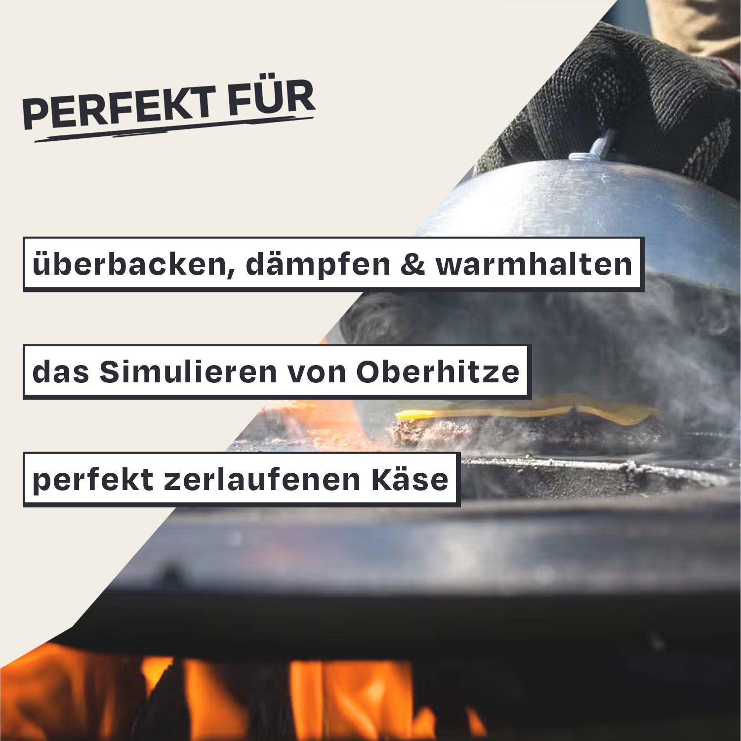 Burgercover XL aus Edelstahl