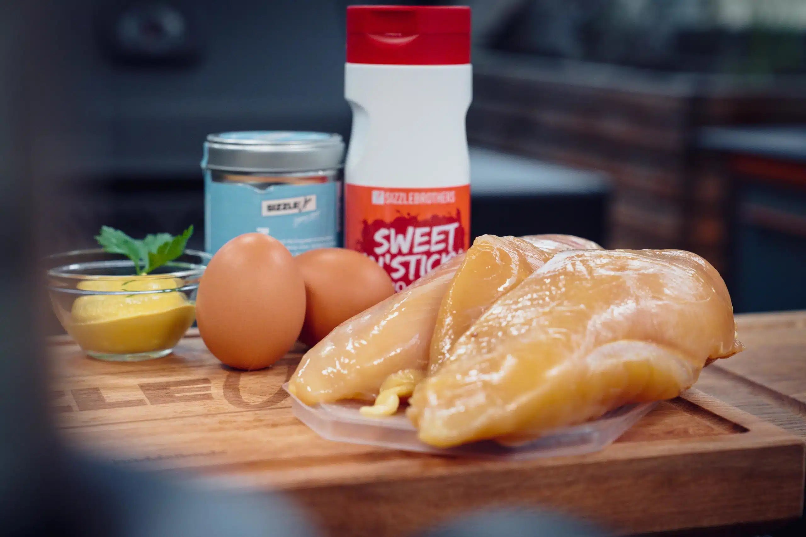 Zutaten für selbstgemachte Chicken Nuggets