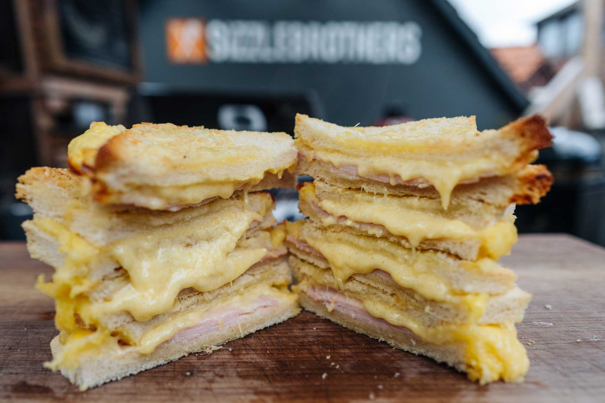 Das fertige Croque Monsieur Sandwich