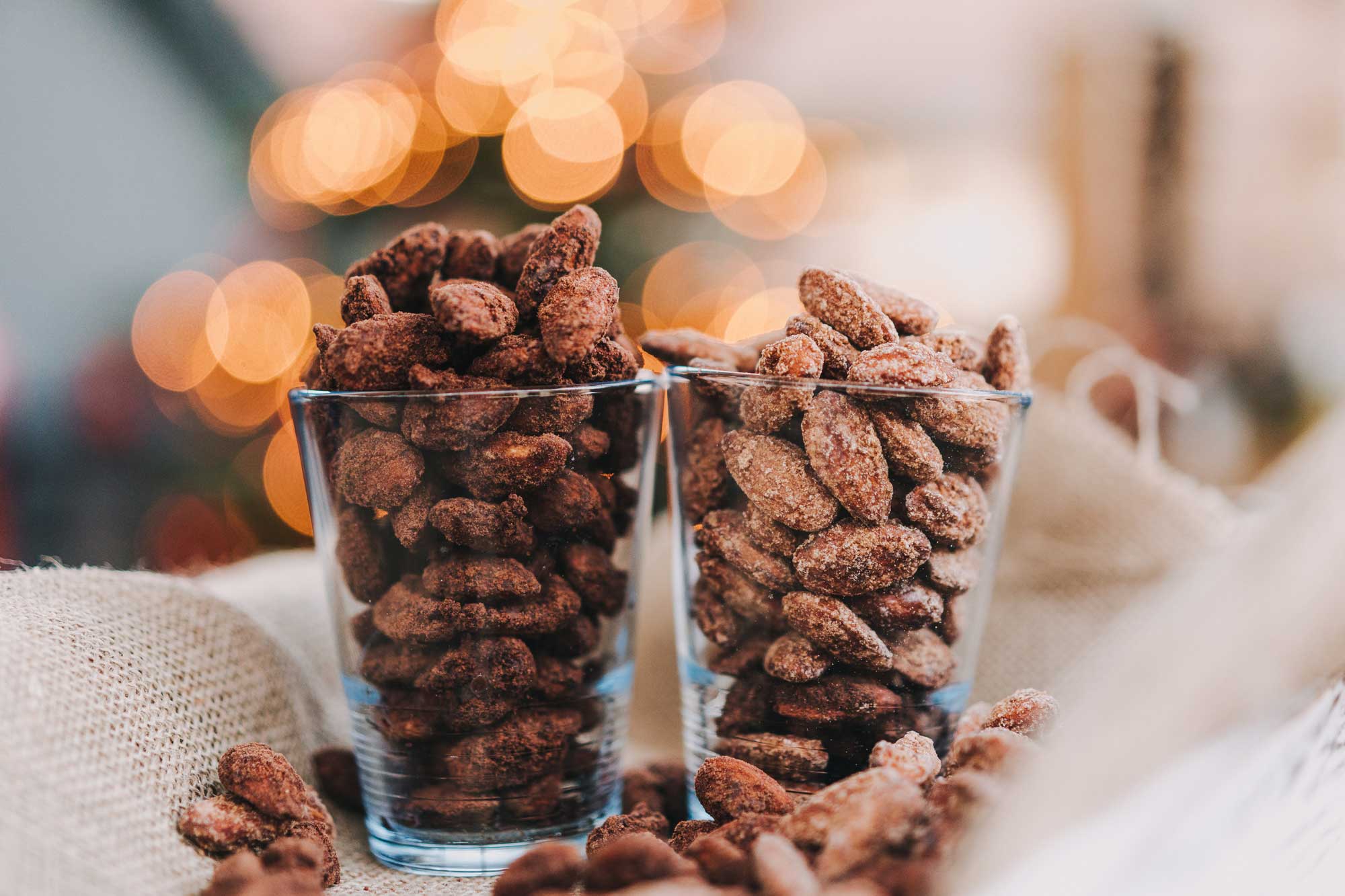 Gebrannte Mandeln selber machen - Zu sehen sind die fertigen Mandeln