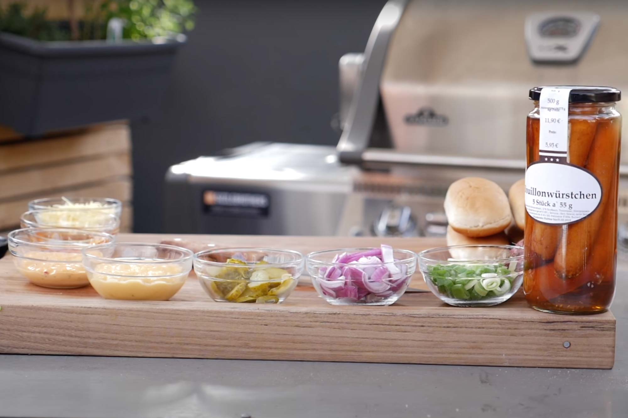 Zutaten für das Hot Dog Rezept