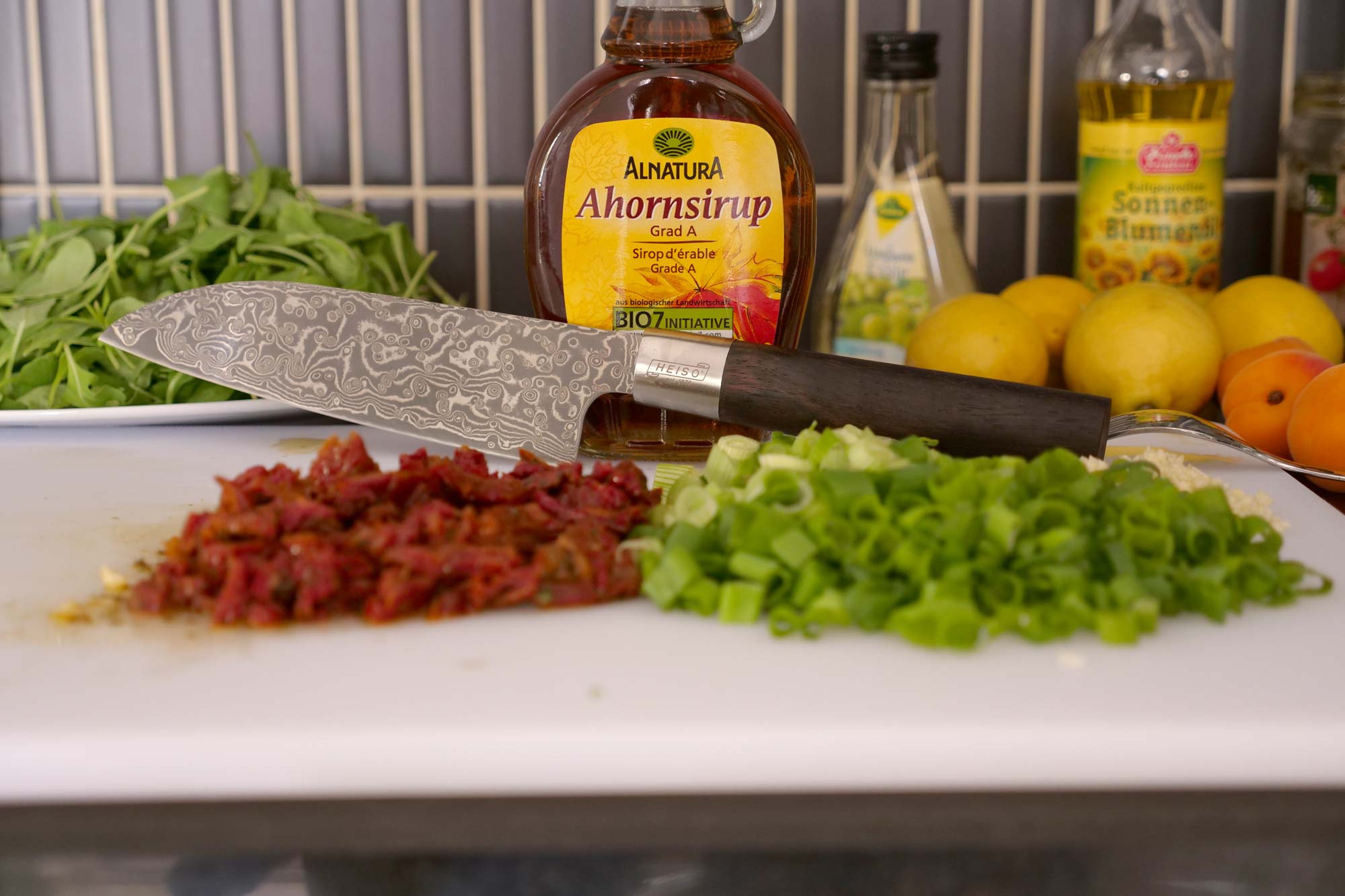 Zutaten für den Nudelsalat ohne Mayo