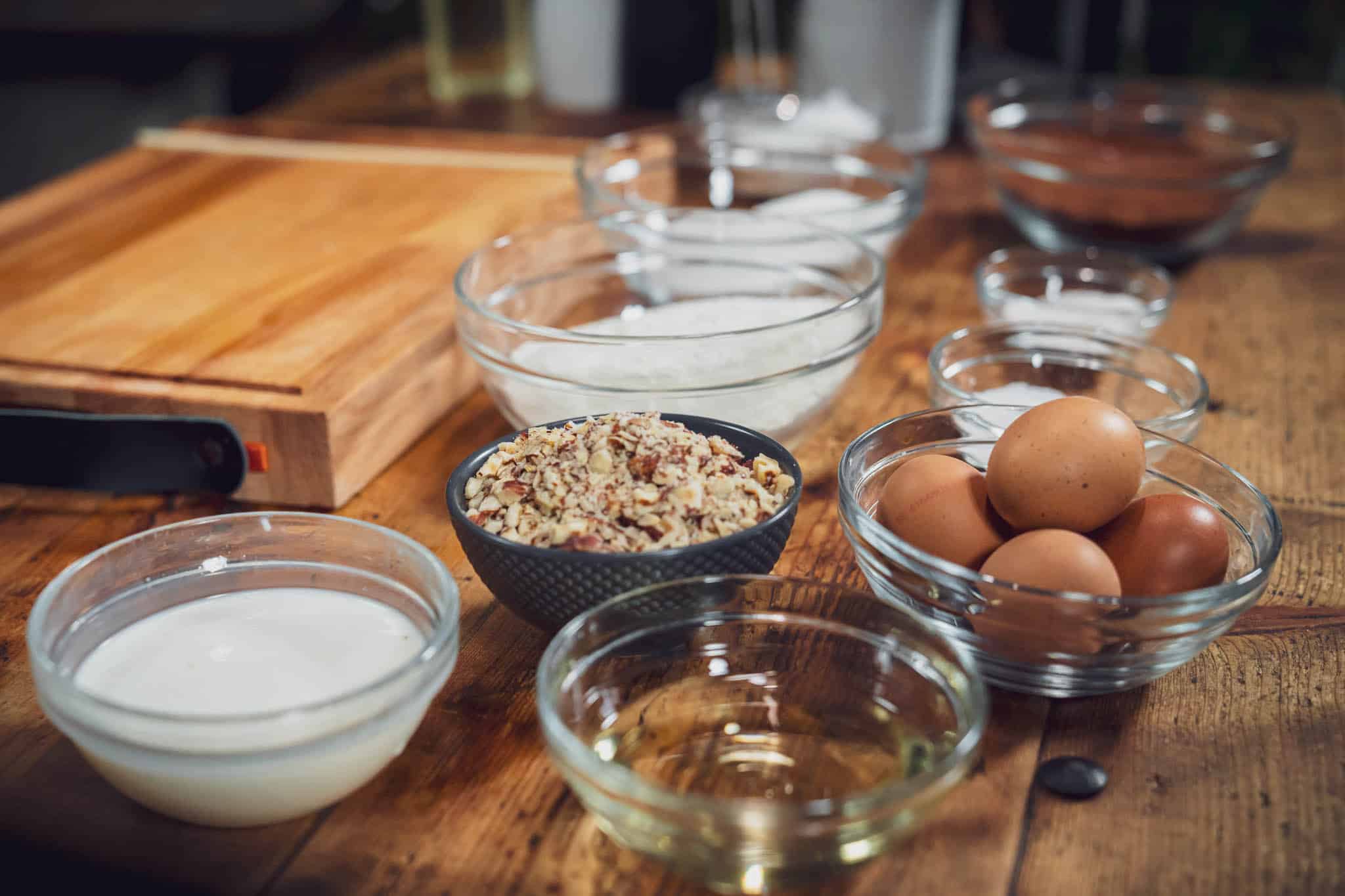 Zutaten für den Schokokuchen