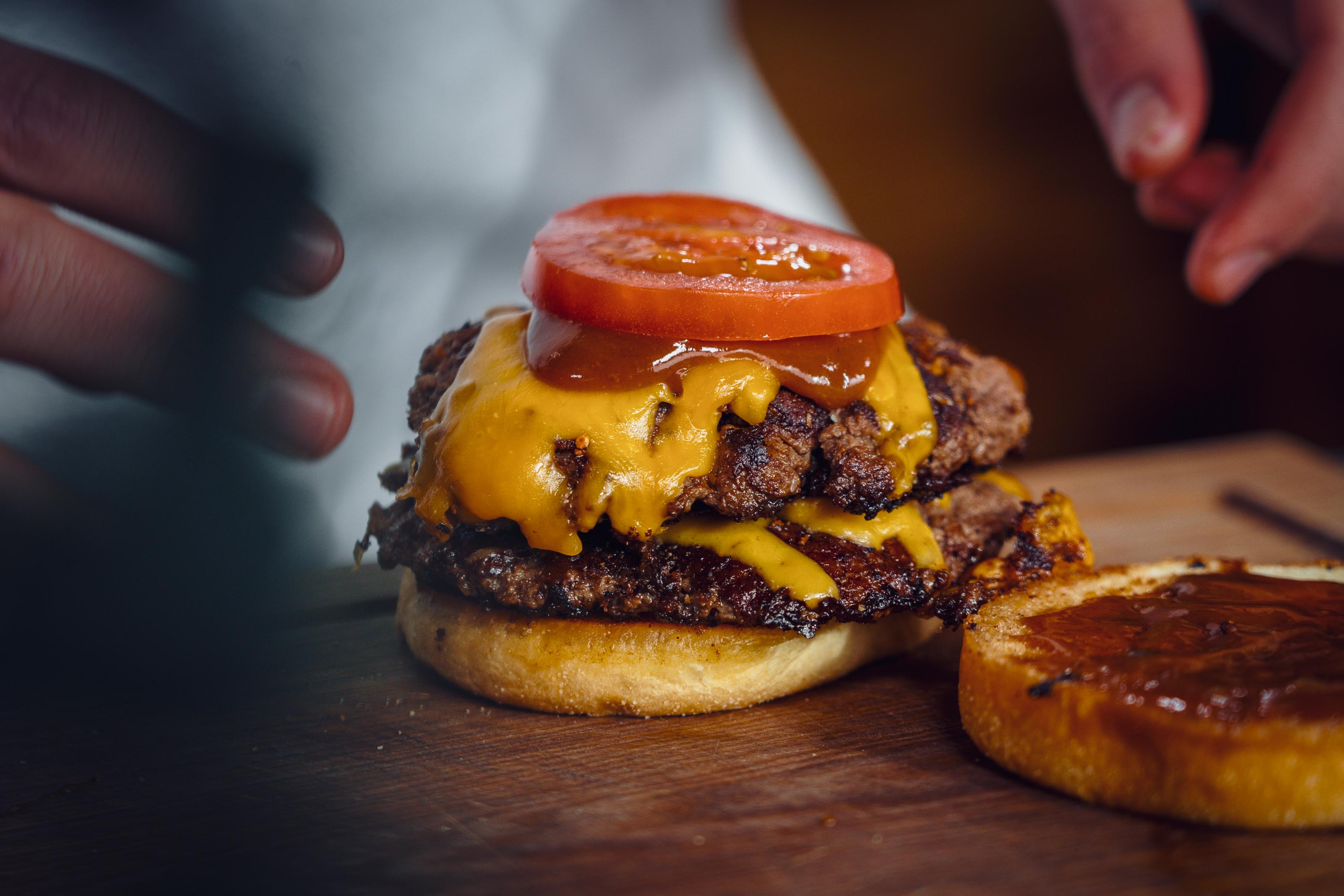 Der Smashed Burger mit zwei Patties