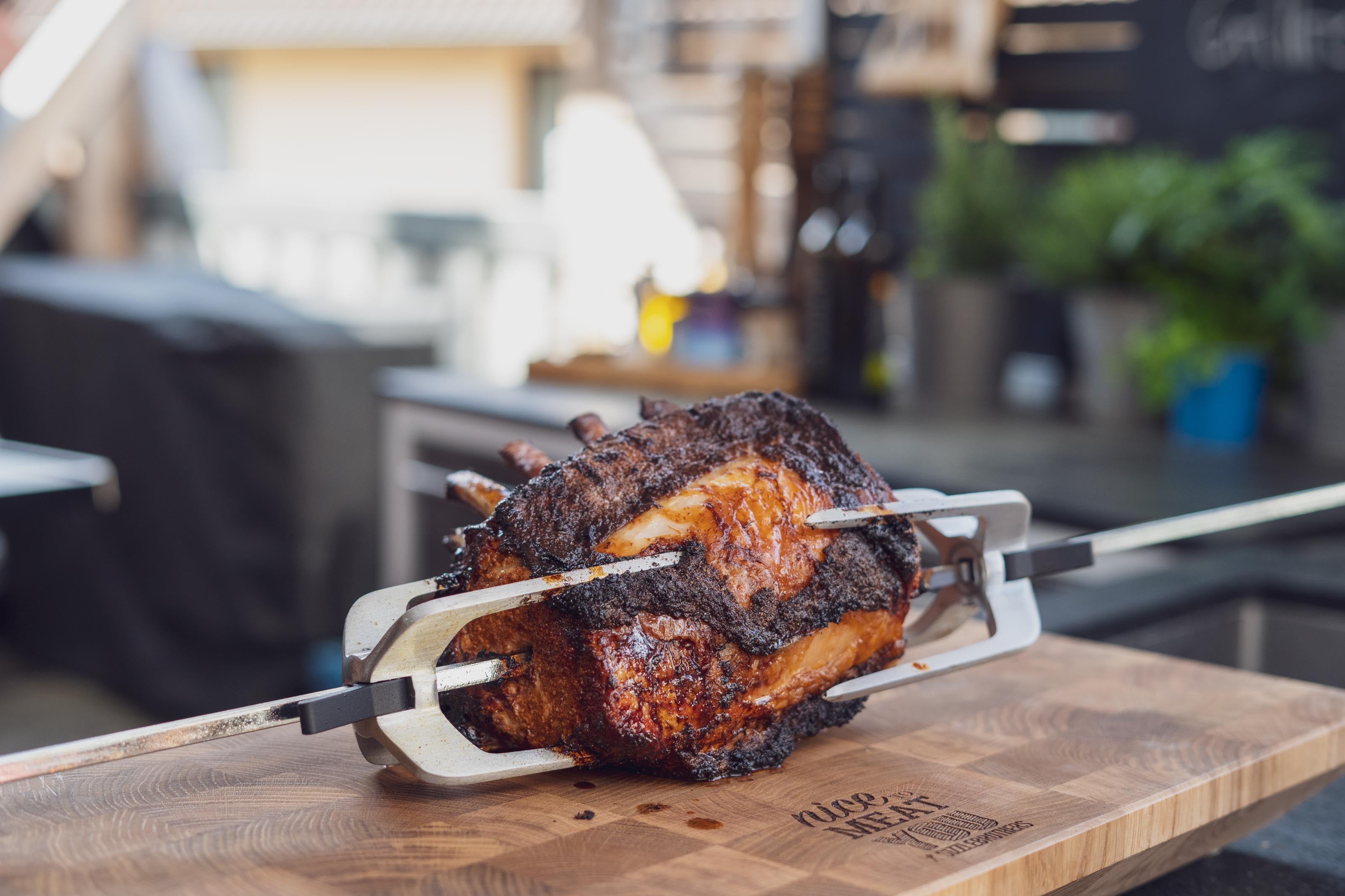 Leckerer Spießbraten vom Grill