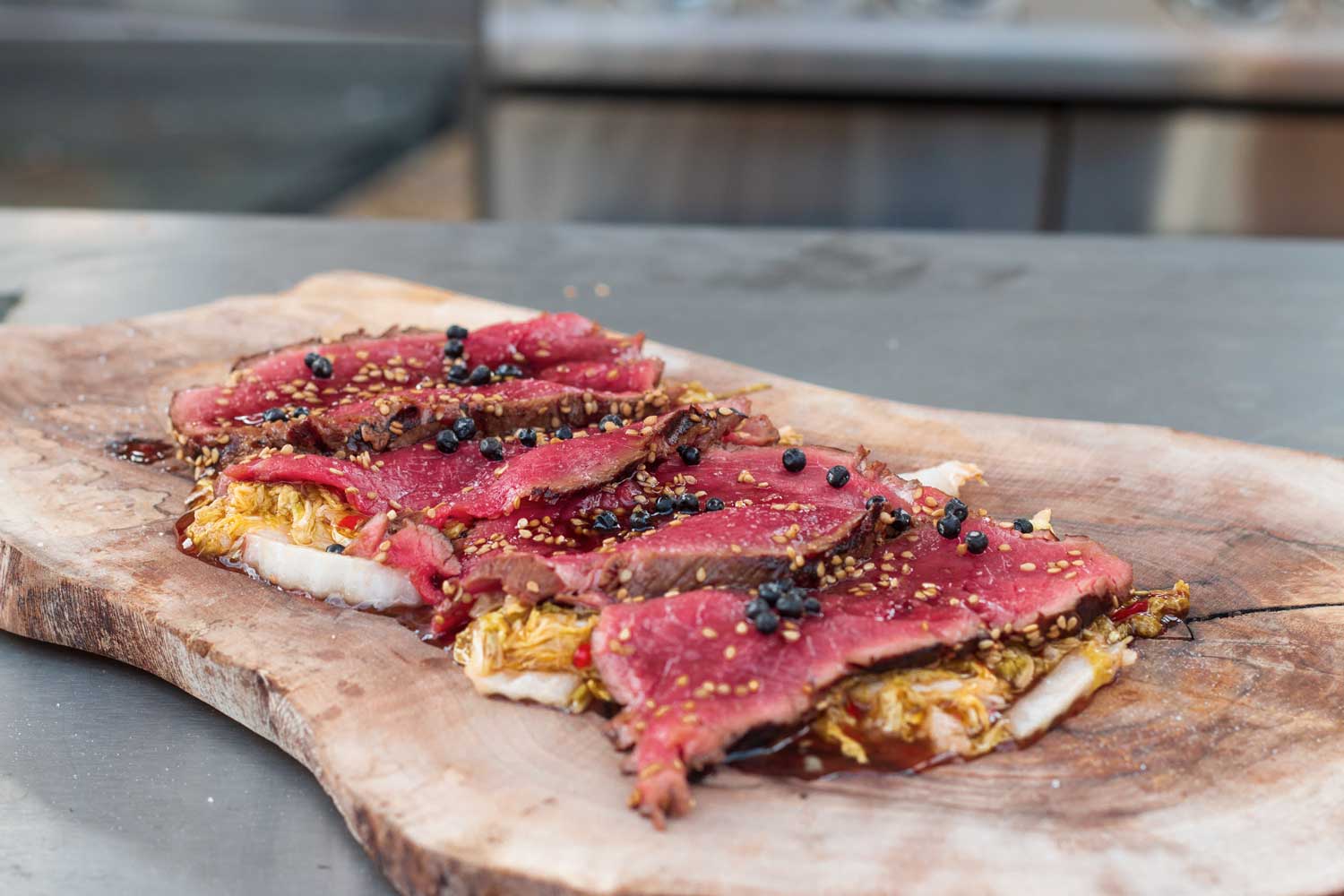 Tataki vom Rind mit highspeed Kimchi