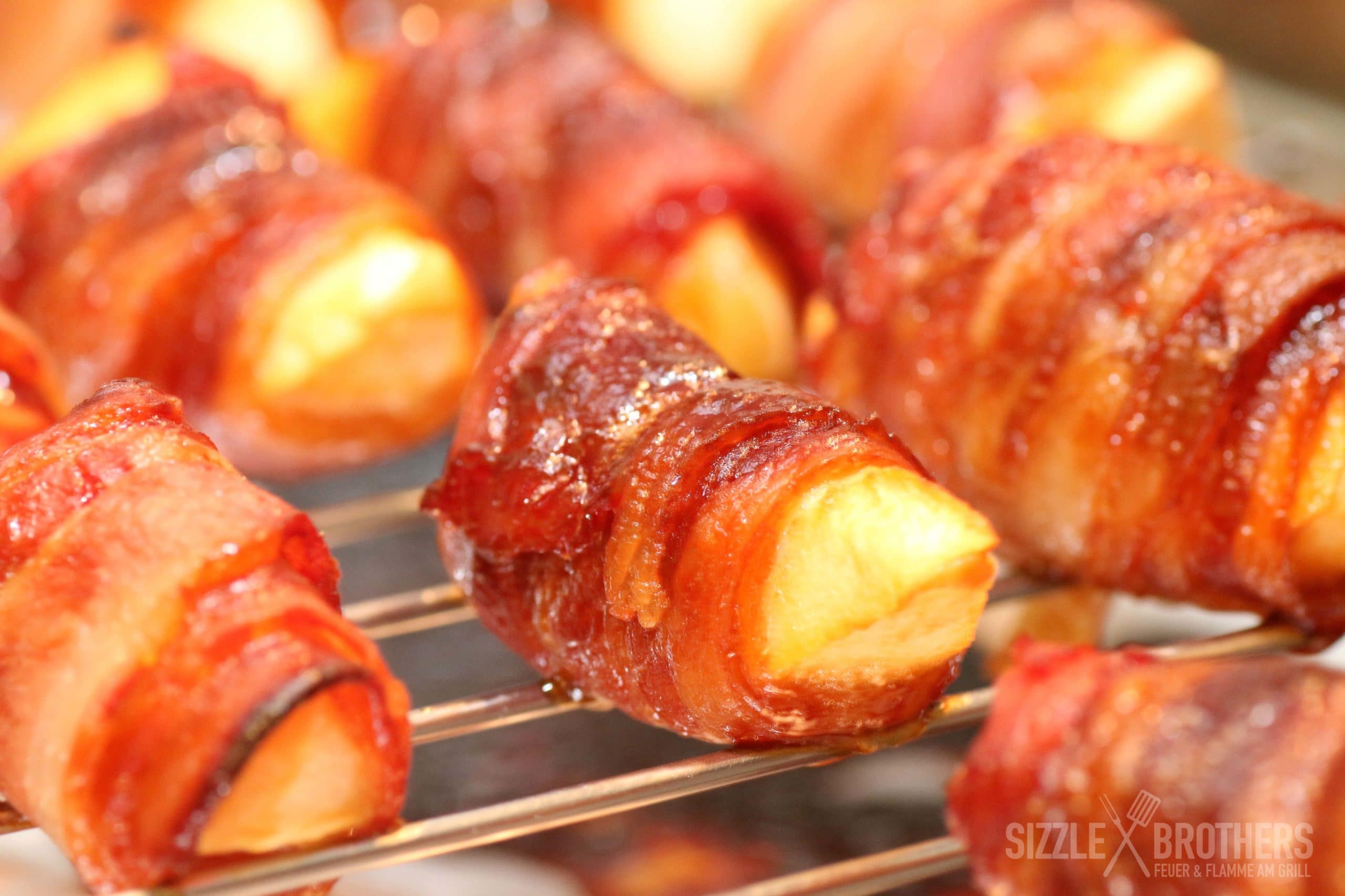 Apfel Bacon Karamell Bonbon grillen