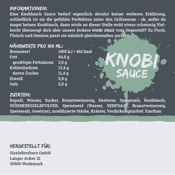 Zutaten Knobi-Sauce