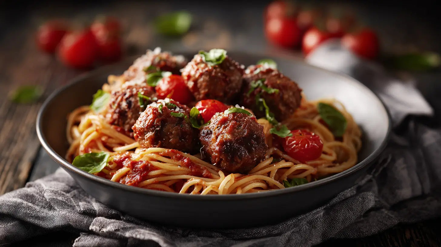 Saftige Hackbällchen mit Pasta