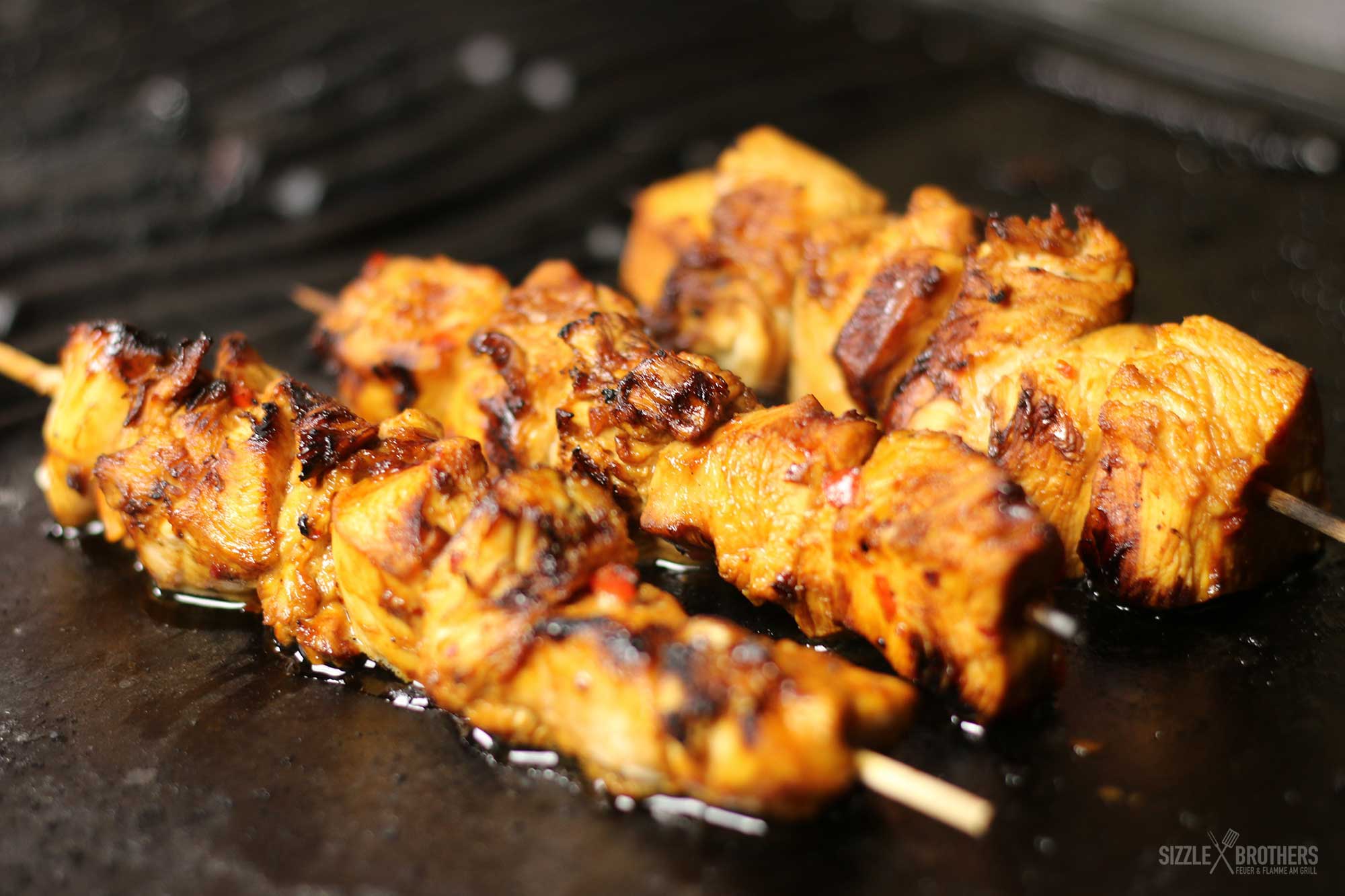 Hähnchenspieße im Asia-Style