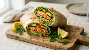 Lachs Wrap mit Avocado & Honig-Senf