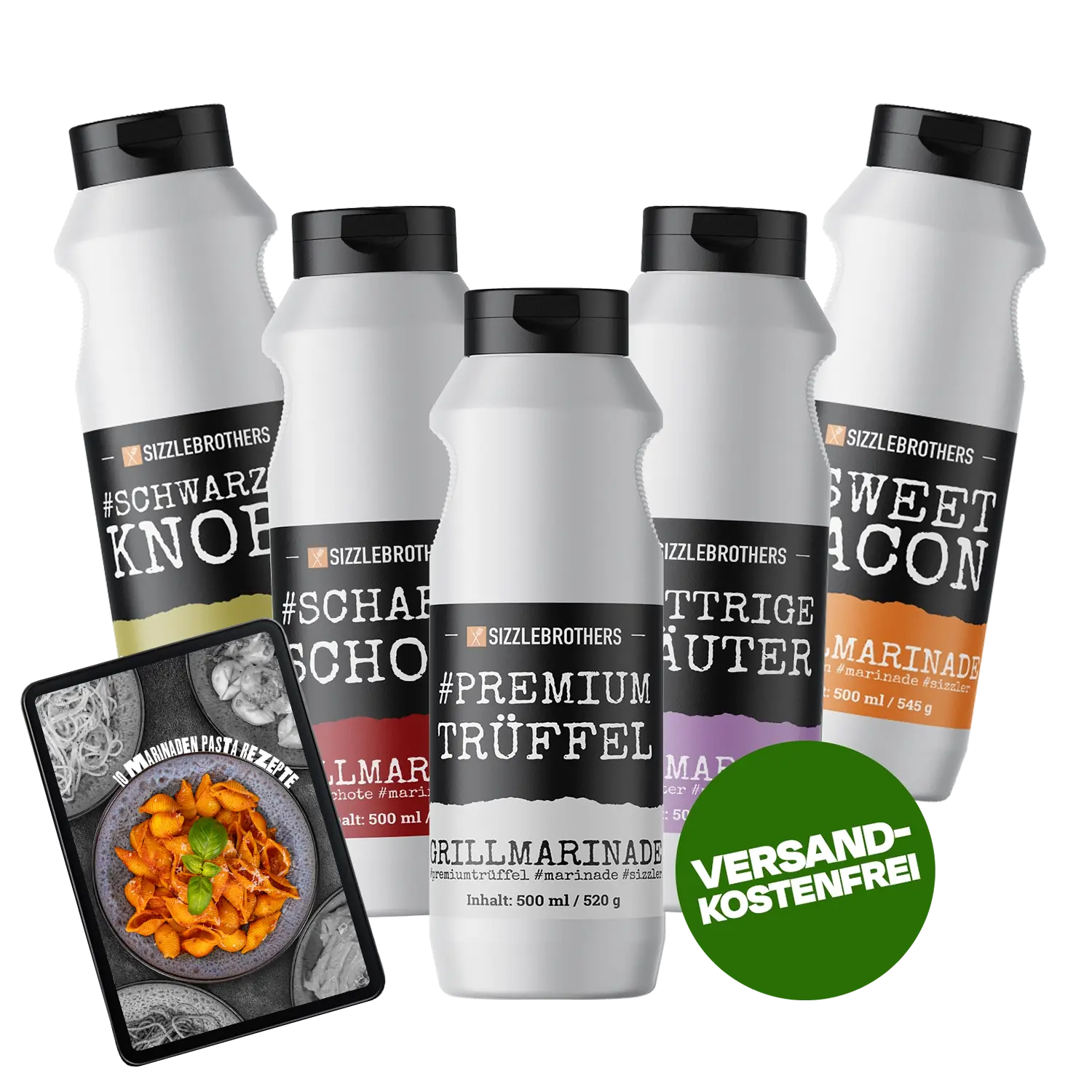 SizzleBrothers Marinaden als Bundle in der Lieblingspasta-Box