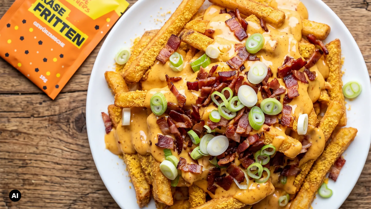 Dirty Cheese Fries mit Bacon