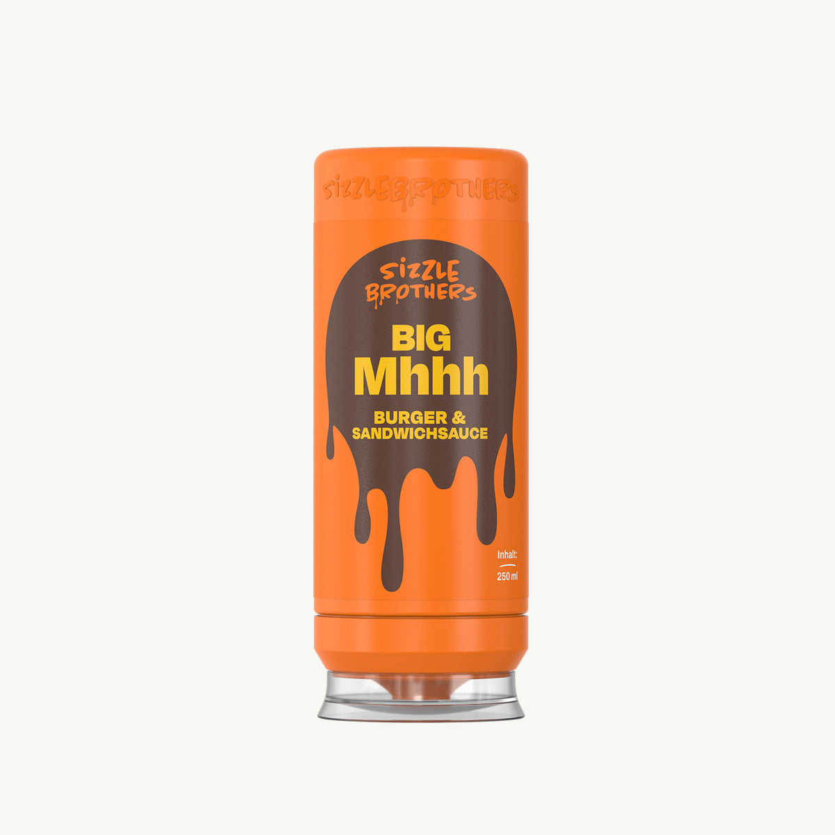 SizzleBrothers Bih Mhhh Sauce in der orangefarbenen 250 ml Flaschee