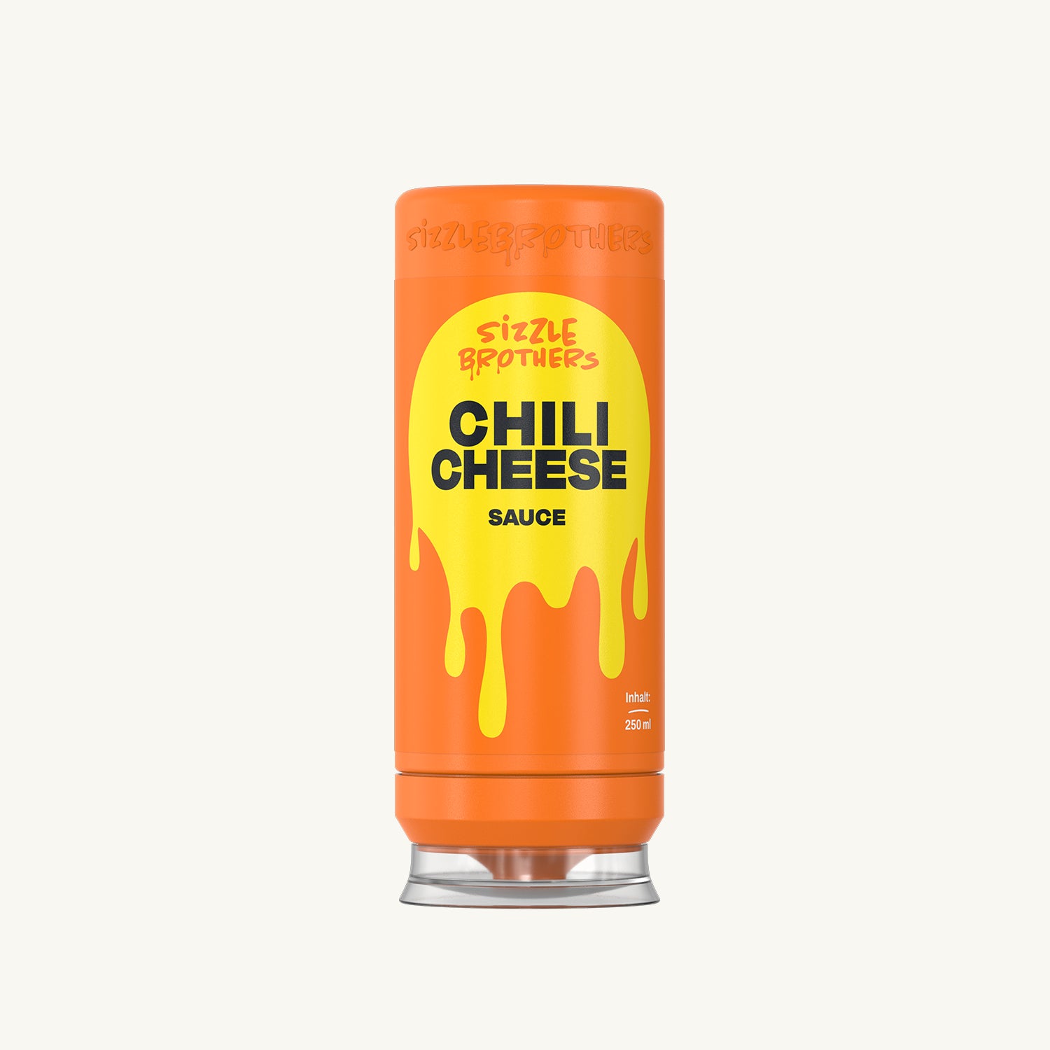 SizzleBrothers Chili Cheese Sauce, in orangener 250 ml Flasche
