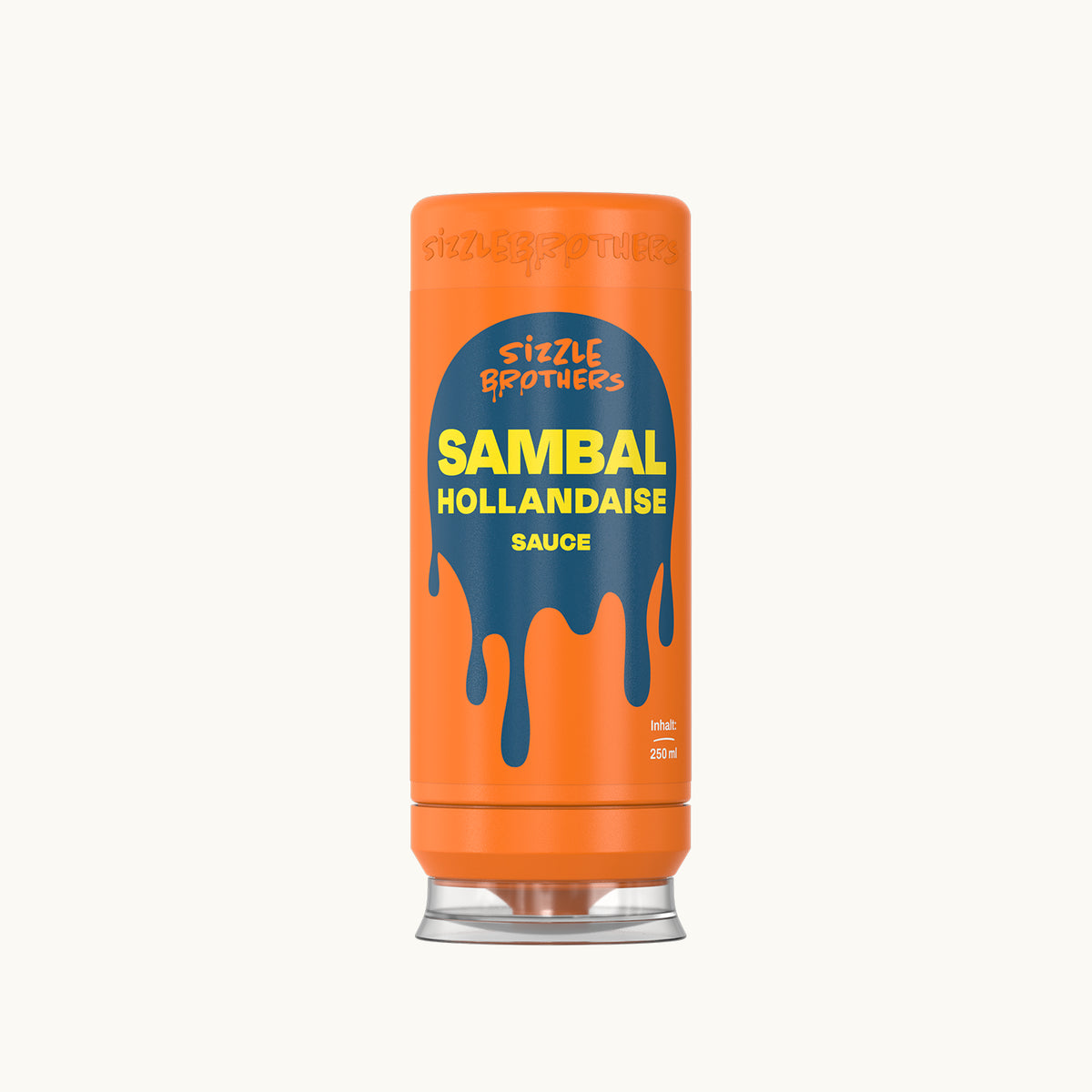 Orange Flasche Sambal Hollandaise Sauce, 250 ml, ohne Creme.