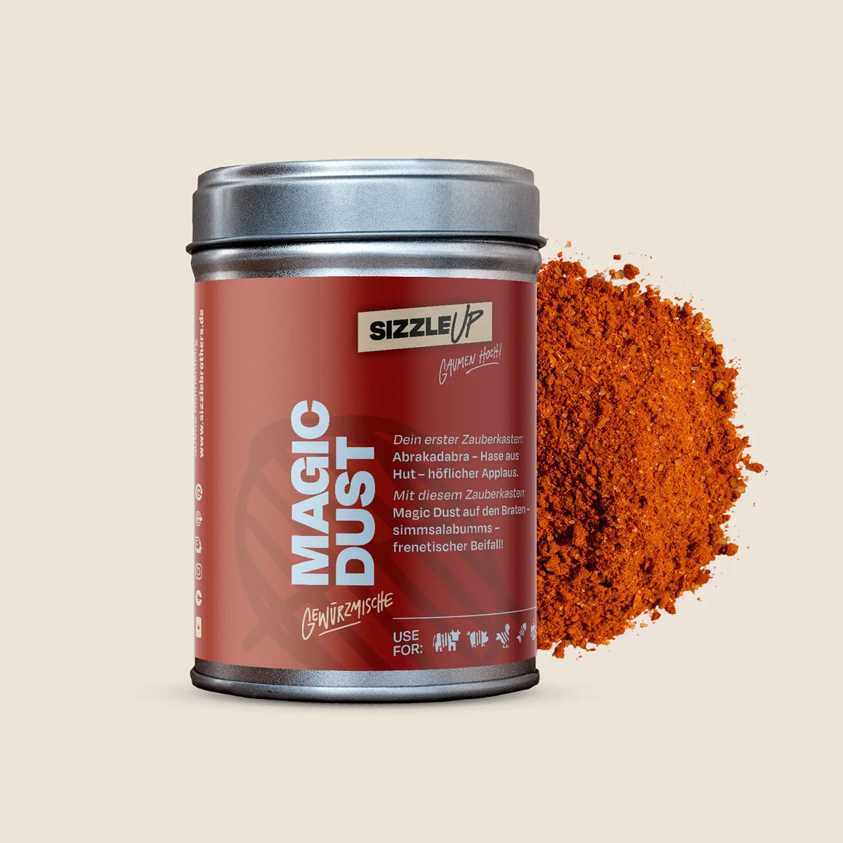 Magic Dust Rub kaufen: Rotes BBQ Gewürz mit Paprika und Rauch