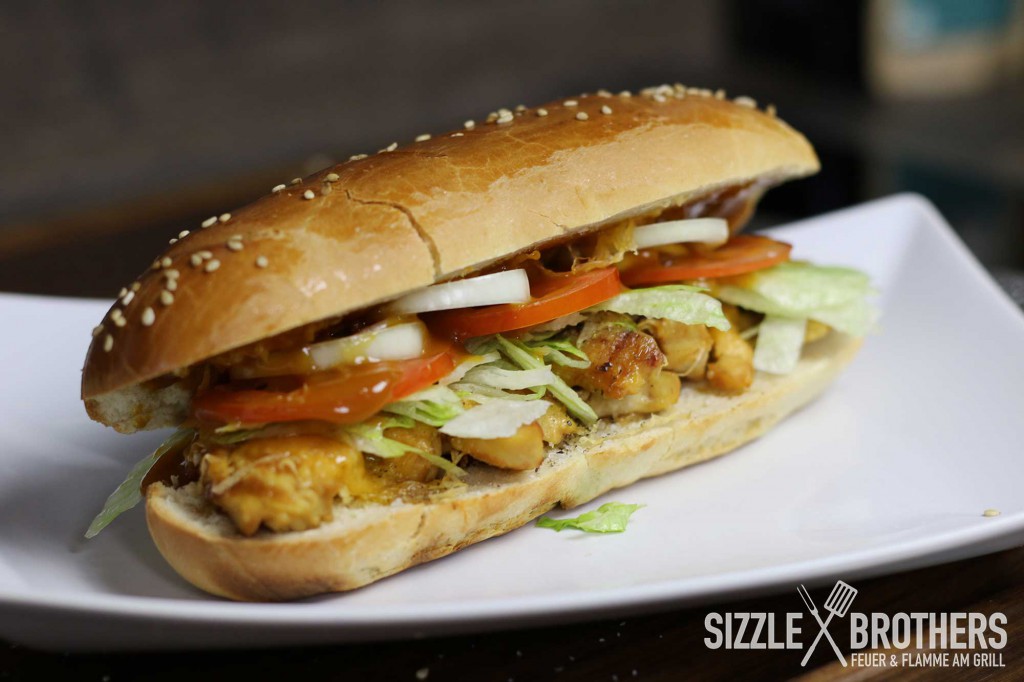 Das fertige Chicken Teriyaki Sandwich