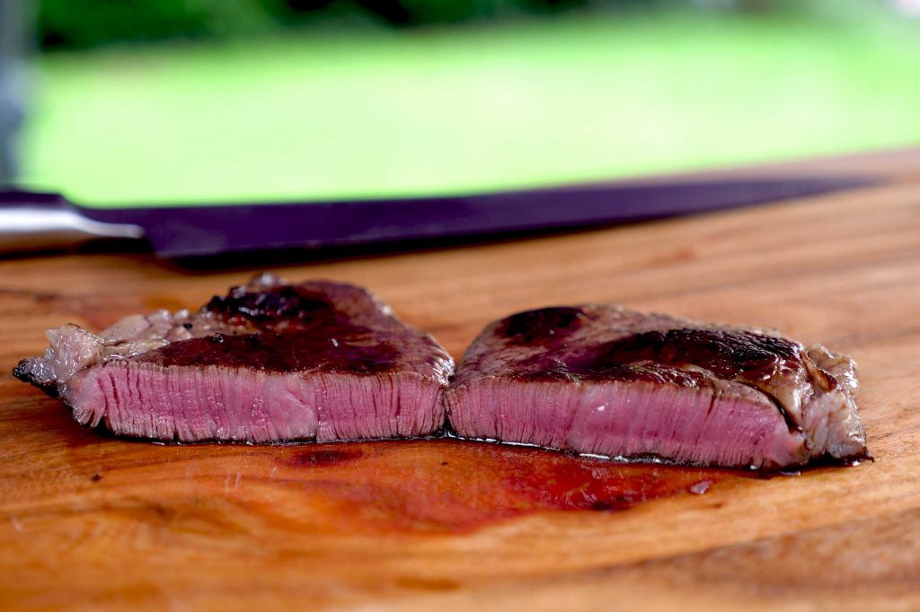 Kobe Beef grillen - das Filet ist perfekt geworden
