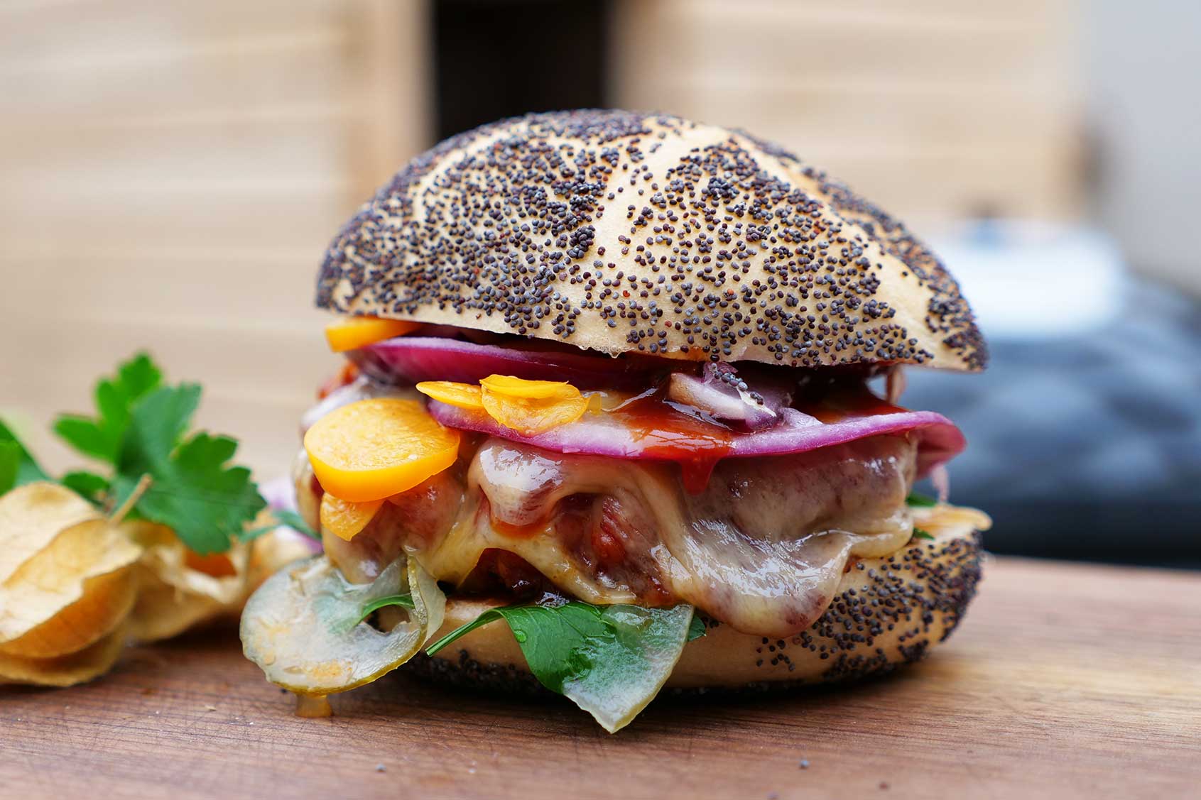 McRib Burger – Smoked Pork Burger nach McRib Art